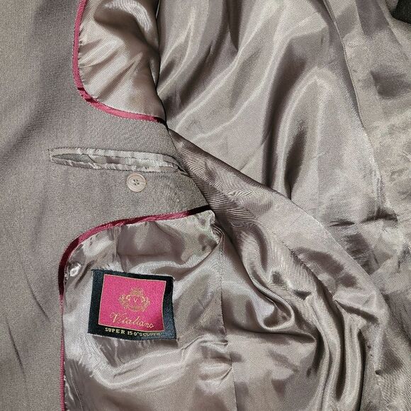 Vitaliano super 150s cloth 42S / 36W mens 2 piece matching suit jacket and pants - Picture 4 of 10